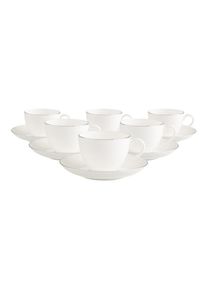 Villeroy & Boch Villeroy & Boch Tasse &raquo;Kaffeetassen mit Untertassen Anmut Platinum No.1 150 ml 6er Set wei&szlig;&laquo;