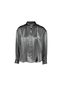 Zero Klassische Bluse &raquo;Bluse gl&auml;nzend mit Knopfleiste&laquo; grau, Gr&ouml;&szlig;e 36