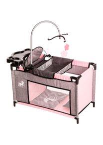 BAYER Puppenbett &raquo;Multibett&laquo; mit integriertem Hochstuhl, Wickelablage und Mobile