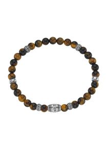 Giorgio Martello MILANO Armband &raquo;Armband schwarzer Achat, Tigerauge oder synth. T&uuml;rkis, Silber 925&laquo;