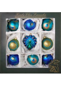 Krebs Glas Lauscha Weihnachtsbaumkugel &raquo;Elegante Weihnacht, Weihnachtsdeko, Christbaumschmuck&laquo; hochwertige Christbaumkugeln aus Glas, mundgeblasen