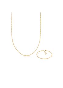 Elli Ohrring und Ketten Set &raquo;Schmuckset Figaro Halskette Armband Basic Allround 925 Silber&laquo; ()