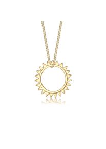 Elli Kette mit Anh&auml;nger &raquo;Halskette Anh&auml;nger Sonne 925 Sterling Silber vergoldet&laquo;
