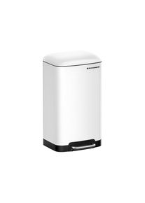 Songmics Konyhai szemeteskuka 30 L ped&aacute;los feh&eacute;r