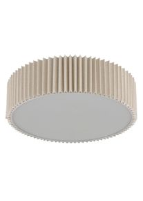 Globo Deckenleuchte , Naturfarben, Wei&szlig; , Metall, Kunststoff, Textil , rund , 13 cm , CE , Lampen & Leuchten, Leuchtenserien