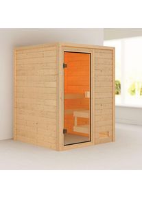 Sauna Karibu Woodfeeling Sandra, sans po&ecirc;le, sans corniche