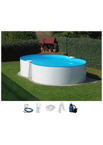 Konifera, Achtformpool &raquo;MONACO 1&laquo; H&ouml;he 120 cm, in versch. Gr&ouml;&szlig;en, wei&szlig;, &Oslash;/B/H/L: Breite 350 cm x H&ouml;he 120 cm x L&auml;nge 540 cm, wei&szlig;