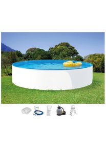 Clear Pool, Rundpool &raquo;MIAMI&laquo; 6-tlg. in versch. Gr&ouml;&szlig;en, wei&szlig;, &Oslash;/B/H/L: 460 cm x Breite x H&ouml;he 90 cm x L&auml;nge, wei&szlig;