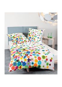 Janine, Wendebettw&auml;sche &raquo;Mako-Satin 42030 modern art&laquo; 2 Stk. tlg., bunt, Mako-Satin, Obermaterial: 100% Baumwolle, B/L: 140 cm x 200 cm -1 Stk., bunt