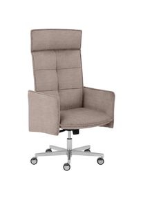 mayer Sitzm&ouml;bel Mayer Sitzm&ouml;bel, Drehstuhl &raquo;myCOSYWORXX Homeoffice Sessel&laquo; () 1 Stk.besonders bequem gepolstert, Beige + Aluminium, Stoff, B/H/T: 68 cm x 120 cm x 69 