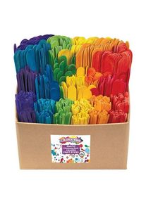 Colorations - Colored Wooden Craft Sticks Classroom Pack 1200pcs.