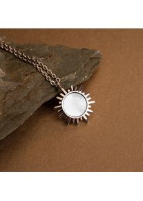 Holzkern Necklaces Women Silver and White Nacre