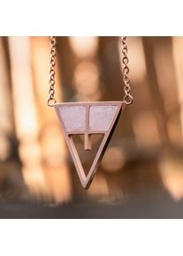 Holzkern Necklaces Women Rose Gold and Pink Marble