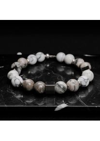 Holzkern Bracelets Men Jaspis und Howlith