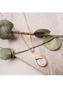 Holzkern Necklaces Damer Rose guld og Lyser&oslash;d perlemor