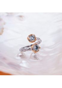 Holzkern Anillos Mujer Oro y Topacio