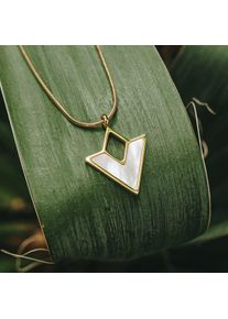 Holzkern Necklaces Women Gold and Nacre