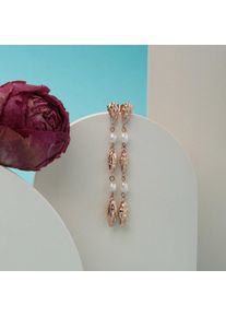 Holzkern Earrings Women Rose gold and Pearl
