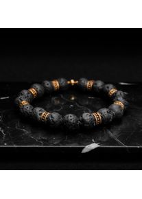 Holzkern Bracelets Men Gold und Lava