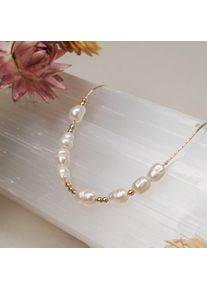 Holzkern Necklaces Women Gold and Pearl