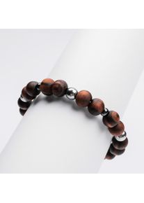 Holzkern Bracelets Men Walnuss und H&auml;matit