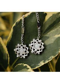 Holzkern Earrings Women srebrny i Kamień księżycowy