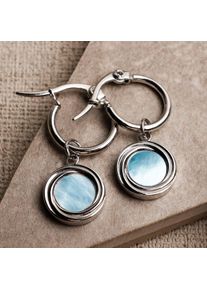 Holzkern Earrings Damer s&oslash;lv og Perlemor