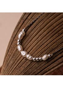 Holzkern Necklaces Women Silver and Pearl