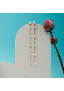 Holzkern Earrings Women Rose gold and Pearl