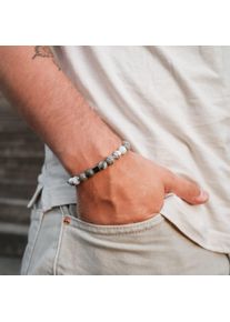 Holzkern Bracelets Men Jaspis und Howlith