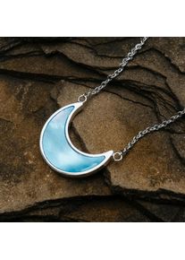 Holzkern Necklaces Women Silver and Blue Nacre
