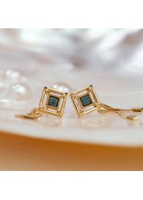 Holzkern Earrings Women Gold and Marble