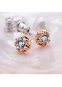 Holzkern Earrings Women Gold and Topaz