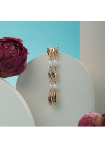 Holzkern Earrings Women Gold and Pearl
