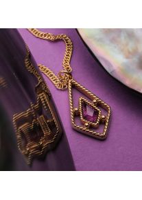 Holzkern Necklaces Damer guld og Ametyst