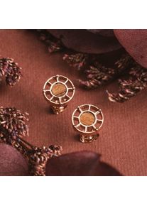 Holzkern Earrings Femme Or rose et Koa