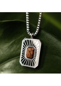 Holzkern Necklaces Women srebrny i Drewno koa