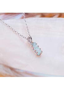 Holzkern Necklaces Women Rosegold and Aquamarine