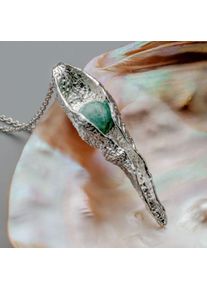 Holzkern Necklaces Women Silver and Amazonite