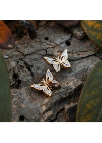 Holzkern Earrings Donna oro e Madreperla blu