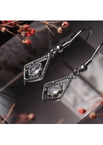 Holzkern Earrings Damer s&oslash;lv og M&aring;nesten