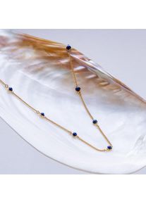 Holzkern Necklaces Damer guld og lapis lazuli