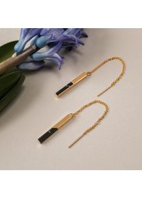Holzkern Earrings Damer guld og Marmor