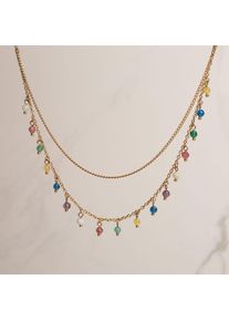 Holzkern Necklaces Women Gold and Rainbow