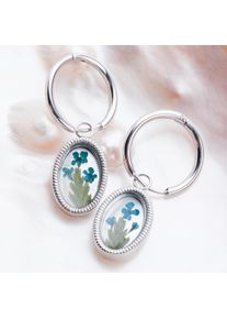 Holzkern Earrings Damer s&oslash;lv og blomst