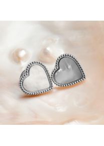 Holzkern Earrings Women Silver and Nacre