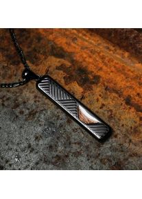 Holzkern Necklaces Men Black and Zebrawood