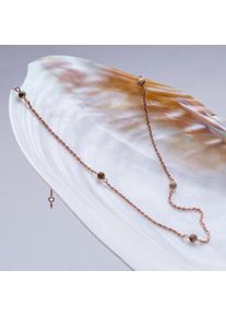 Holzkern Necklaces Damer rosaguld og billedjaspis