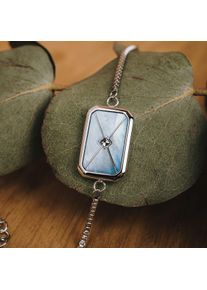 Holzkern Bracelets Women Silver and Blue Nacre