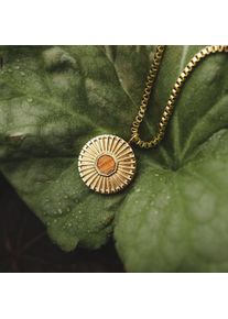 Sun Necklace with Koa Wood Element and Gold Plating, Perfect Gift